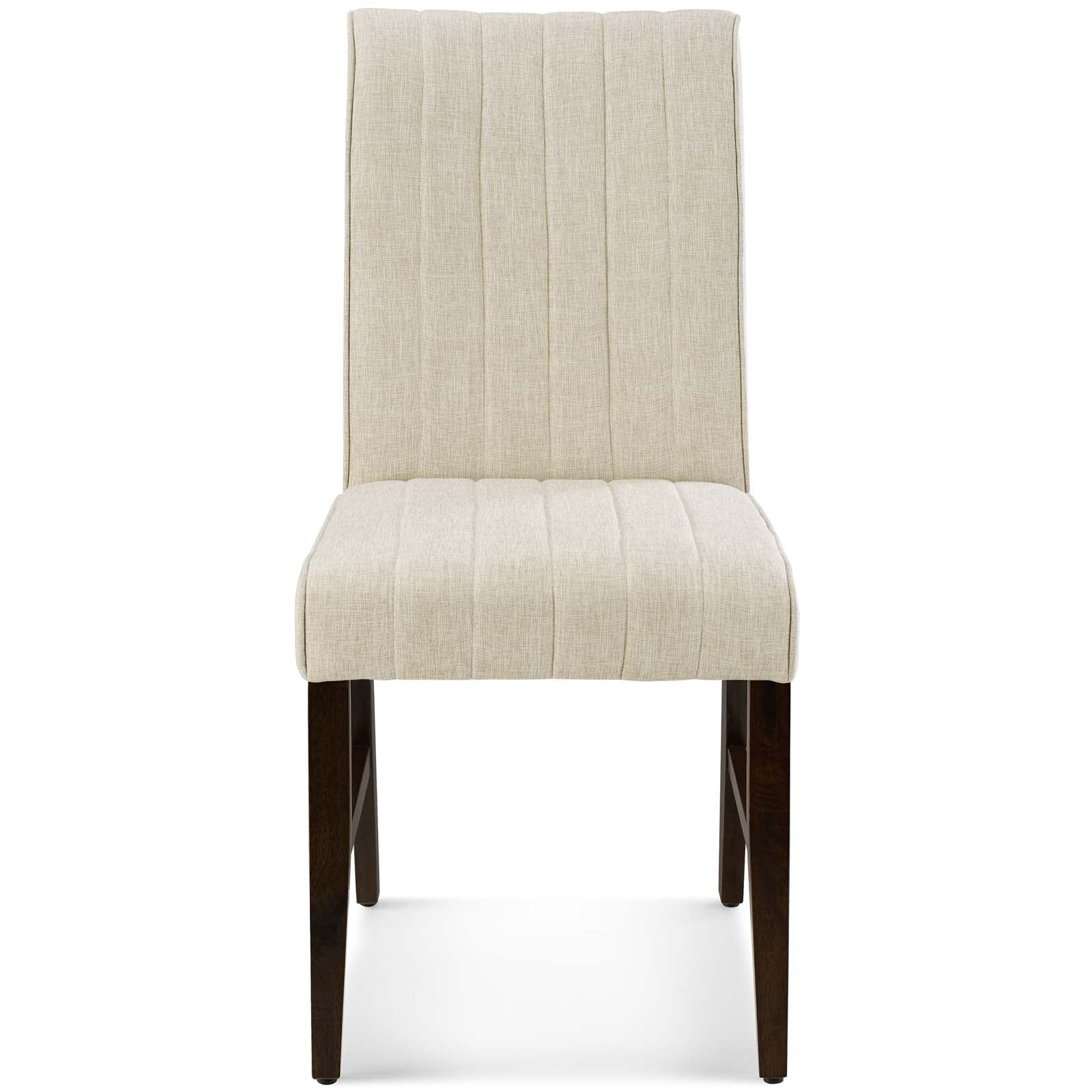 Modway Motivate Channel Tufted Upholstered Fabric Dining Chair Set of 2 | Dining Chairs | Modishstore