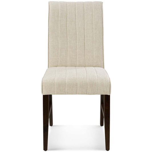 Modway Motivate Channel Tufted Upholstered Fabric Dining Chair Set of 2 | Dining Chairs | Modishstore