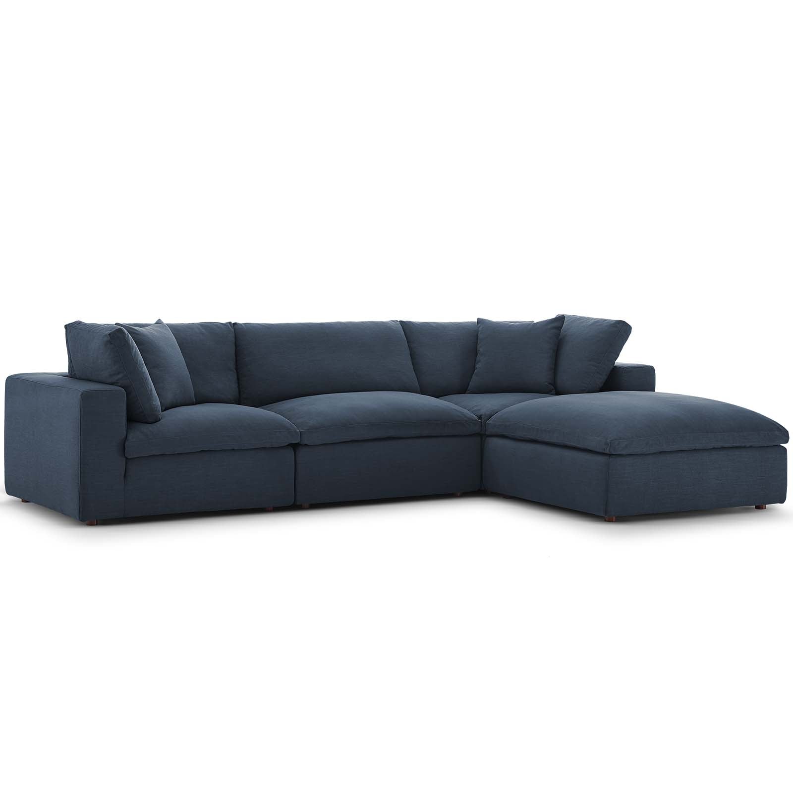 Modway Commix Down Filled Overstuffed 4 Piece Sectional Sofa Set - EEI-3356 | Sofa Set | 