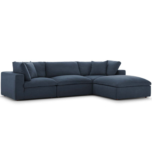 Modway Commix Down Filled Overstuffed 4 Piece Sectional Sofa Set - EEI-3356 | Sofa Set | 