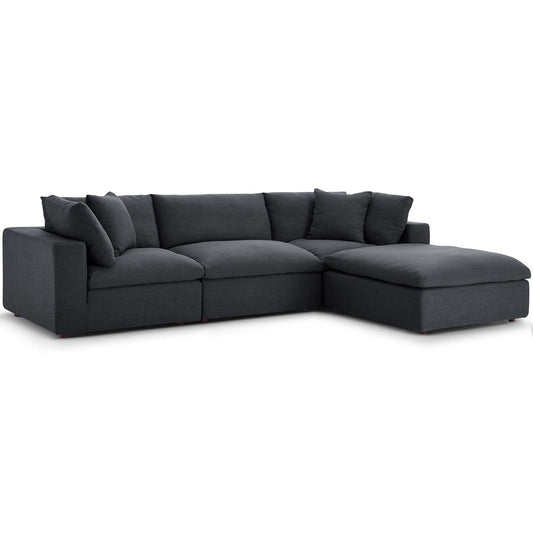Modway Commix Down Filled Overstuffed 4 Piece Sectional Sofa Set - EEI-3356 | Sofa Set | 