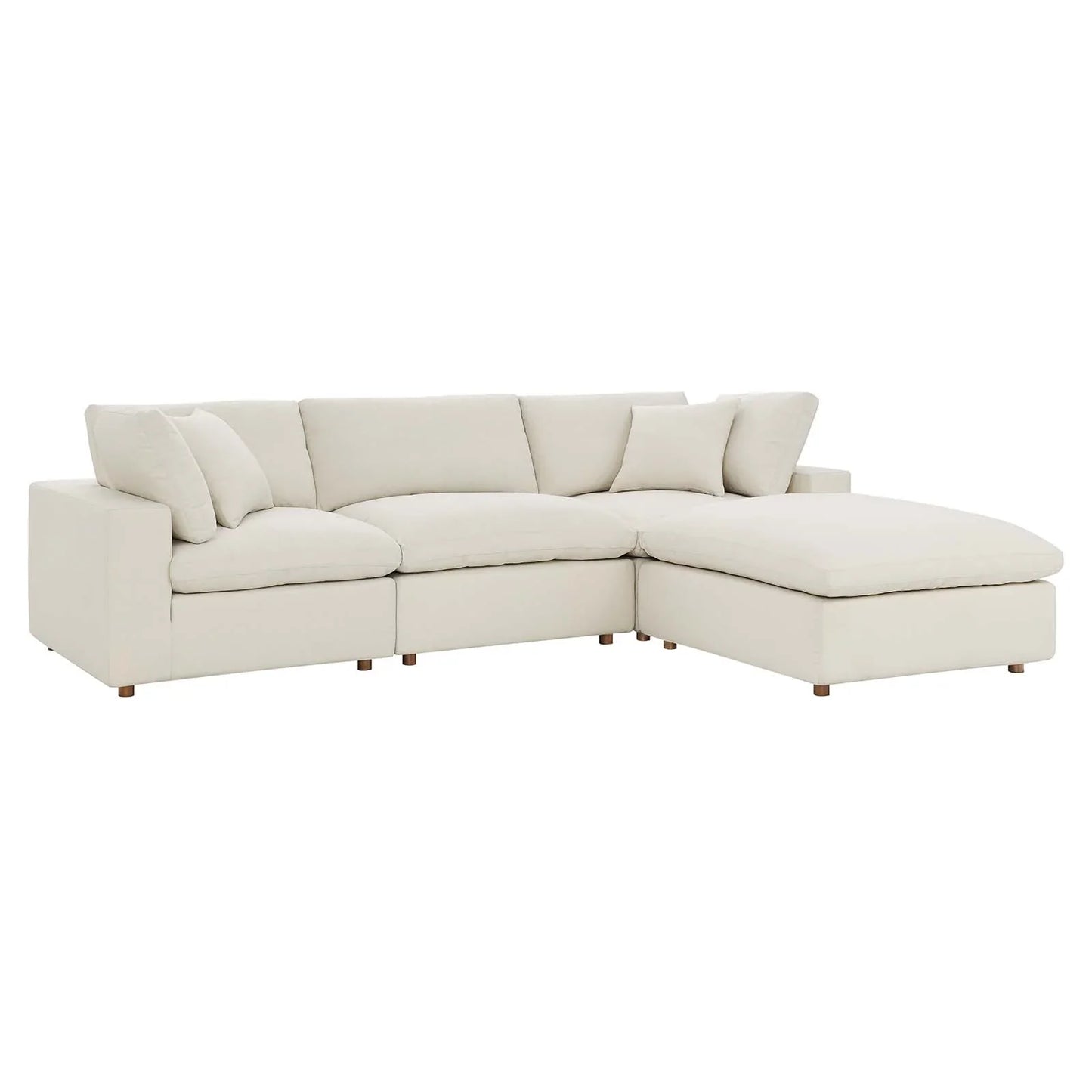 Modway Commix Down Filled Overstuffed 4 Piece Sectional Sofa Set - EEI-3356 | Sofa Set | 