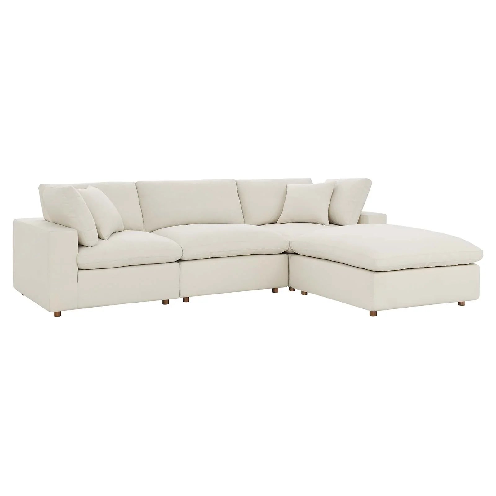 Modway Commix Down Filled Overstuffed 4 Piece Sectional Sofa Set - EEI-3356 | Sofa Set | 