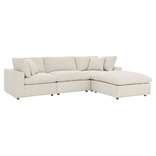 Modway Commix Down Filled Overstuffed 4 Piece Sectional Sofa Set - EEI-3356 | Sofa Set | 