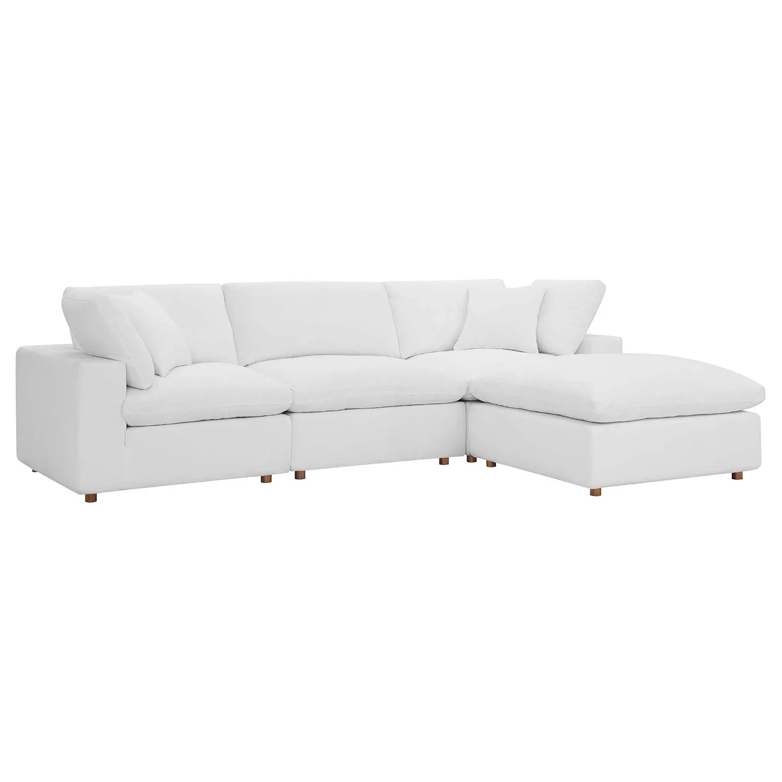 Modway Commix Down Filled Overstuffed 4 Piece Sectional Sofa Set - EEI-3356 | Sofa Set-1