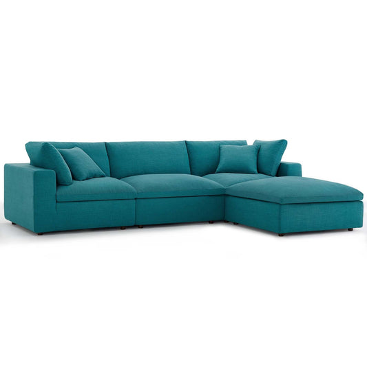 Modway Commix Down Filled Overstuffed 4 Piece Sectional Sofa Set - EEI-3356 | Sofa Set | 