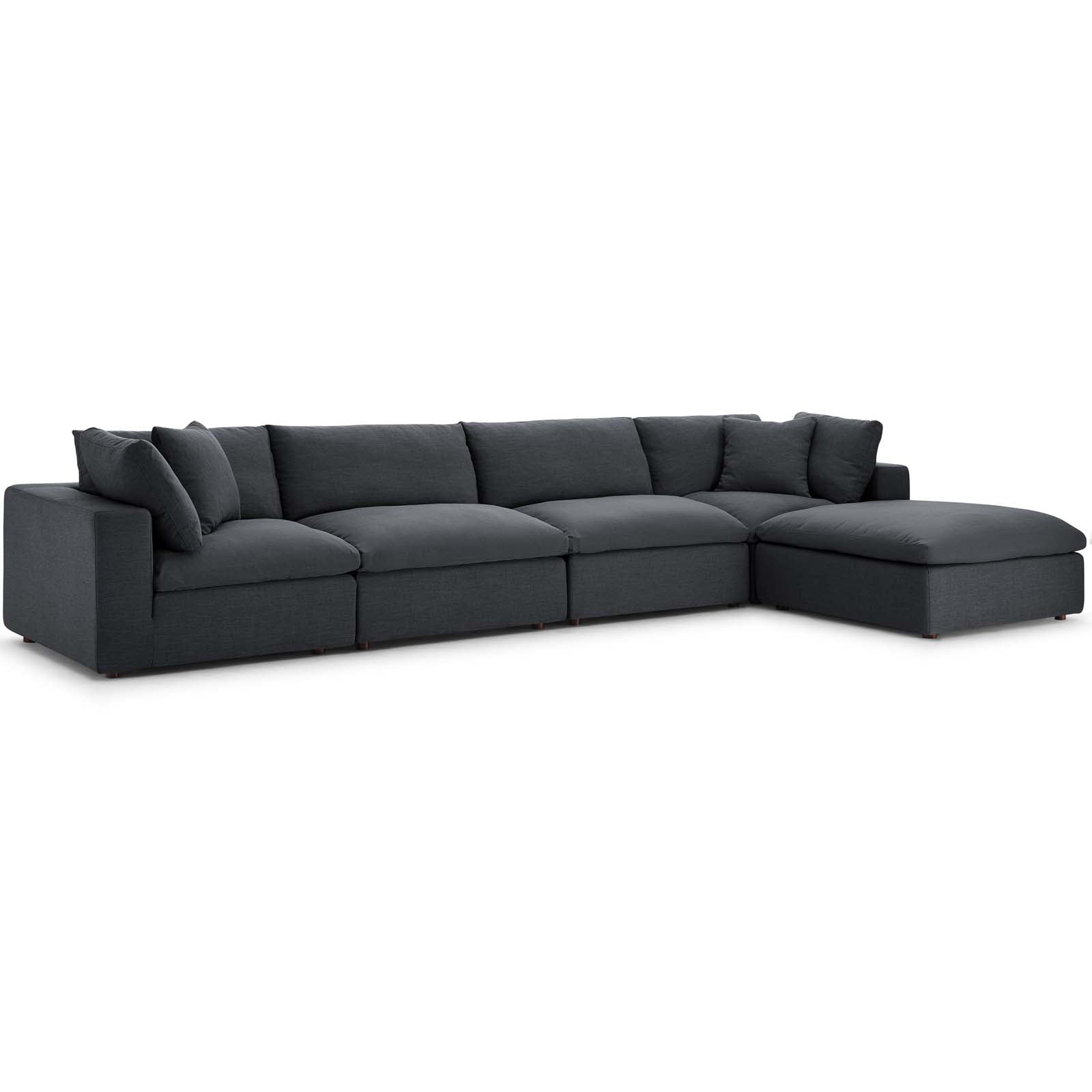 Commix Down Filled Overstuffed 5 Piece Sectional Sofa Set by Modway - EEI-3358 | Sofa Set | 