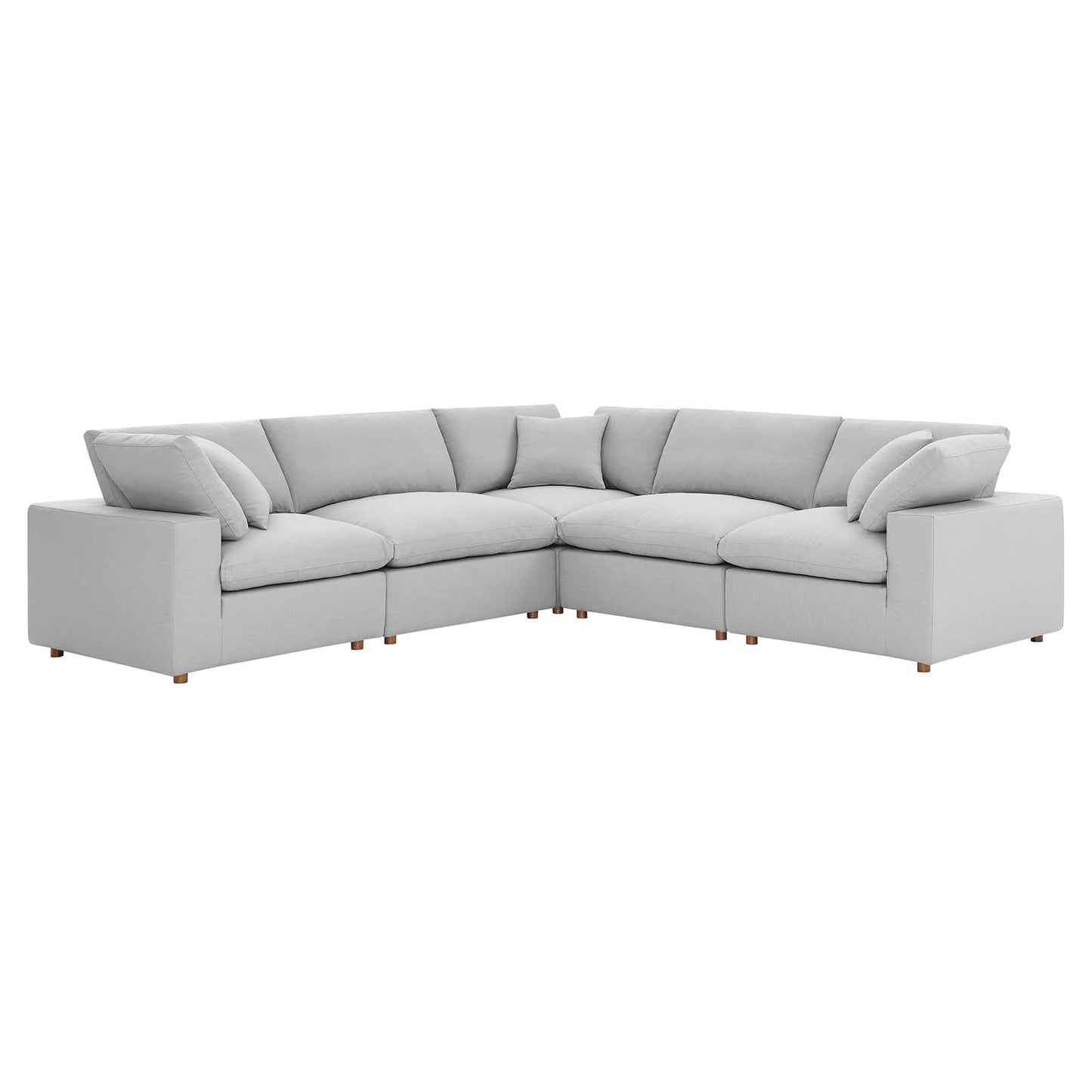 Modway Commix Down Filled Overstuffed 5 Piece Sectional Sofa Set - EEI-3359 | Sofa Set | 