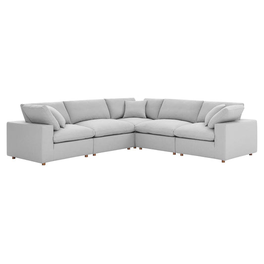 Modway Commix Down Filled Overstuffed 5 Piece Sectional Sofa Set - EEI-3359 | Sofa Set | 