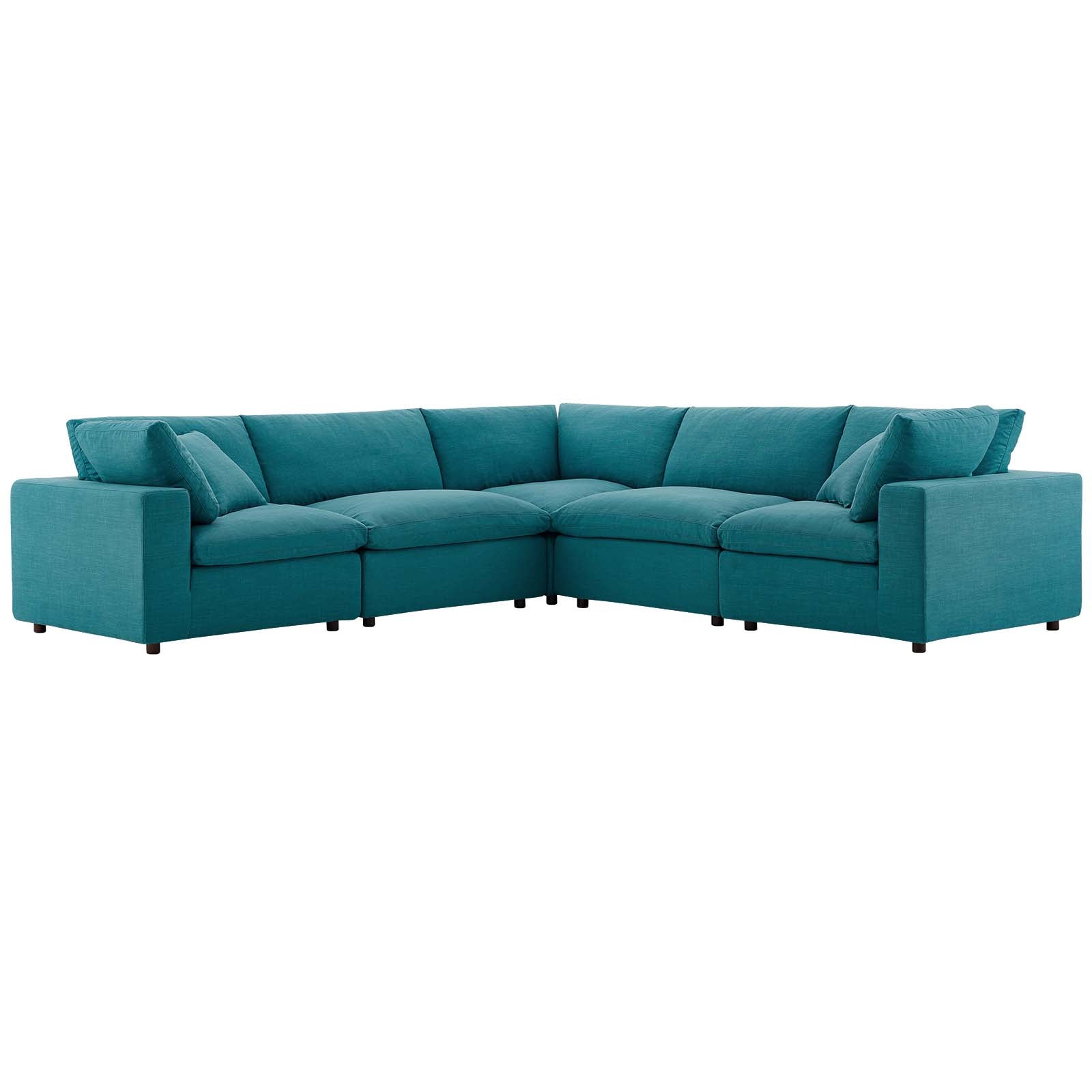 Modway Commix Down Filled Overstuffed 5 Piece Sectional Sofa Set - EEI-3359 | Sofa Set | 