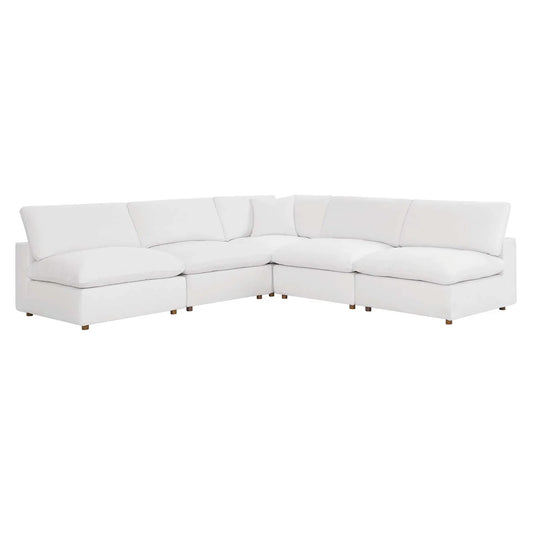 Modway's Modern Commix Down Filled Overstuffed 5 Piece Sectional Sofa Set - EEI-3360 | Sofa Set | Modishstore-1