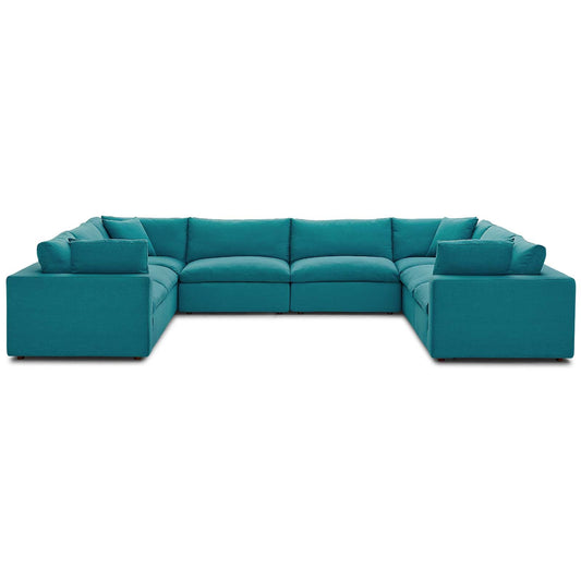Modway Commix Down Filled Overstuffed 8 Piece Sectional Sofa Set - EEI-3363 | Sofa Set | 