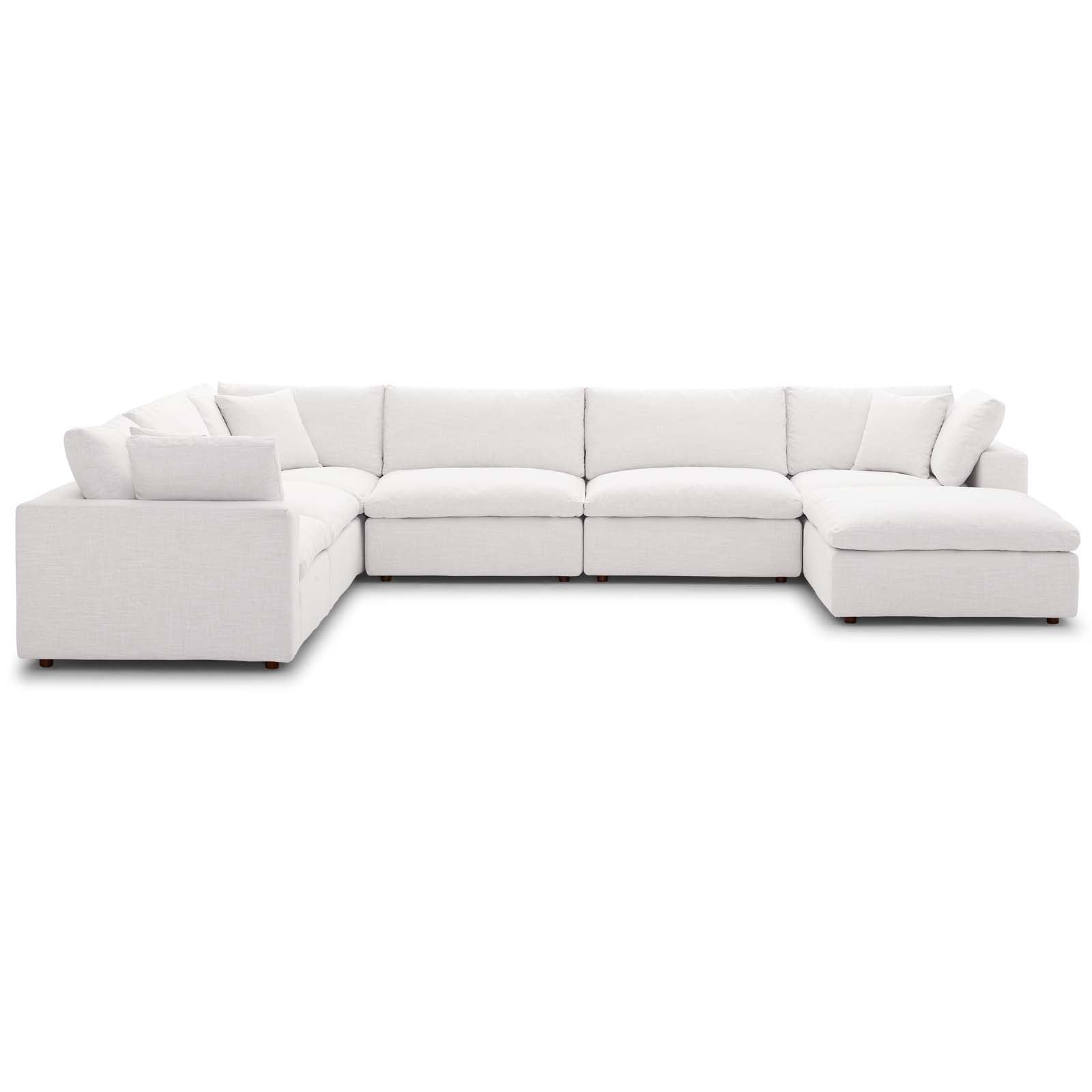 Modway Commix Down Filled Overstuffed 7 Piece Sectional Sofa Set - EEI-3364 | Sofa Set-1