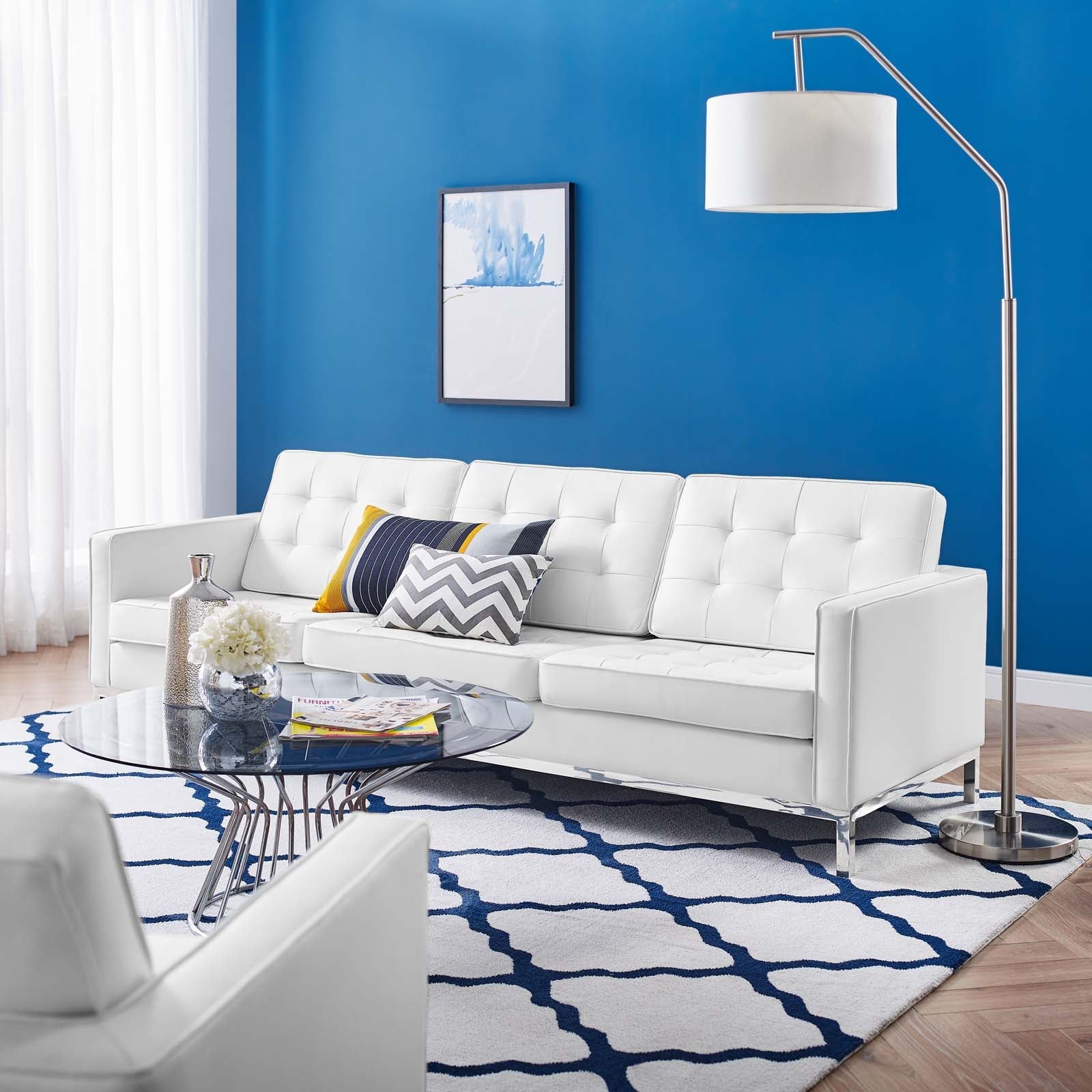 Modway Loft Tufted Button Upholstered Faux Leather Sofa | Sofas | Modishstore