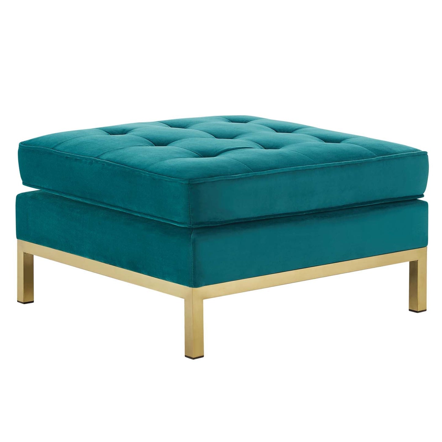 Loft Gold Stainless Steel Leg Performance Velvet Ottoman By Modway - EEI-3396 | Ottomans - 2