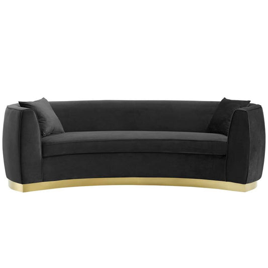 Modway Resolute Curved Performance Velvet Sofa | Sofas | Modishstore