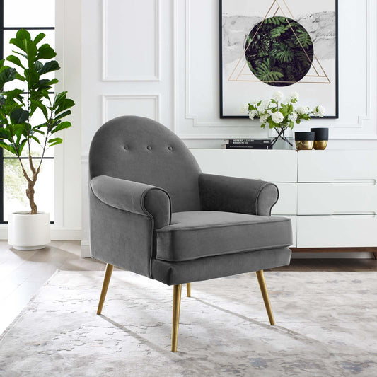 Modway Revive Tufted Button Accent Performance Velvet Armchair | Armchairs | Modishstore