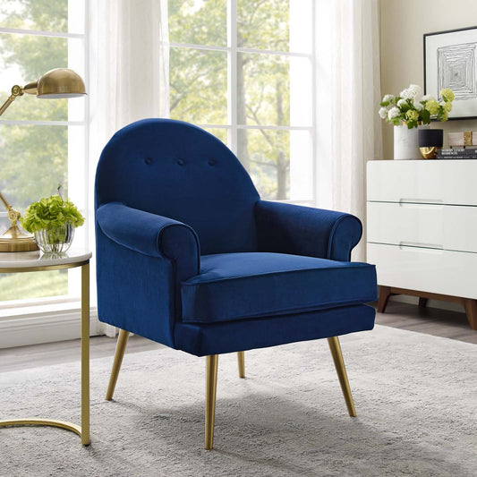 Modway Revive Tufted Button Accent Performance Velvet Armchair | Armchairs | Modishstore-2