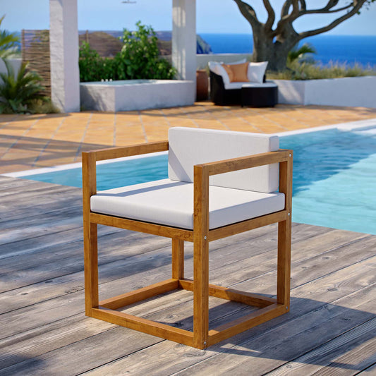 Modway Newbury Accent Outdoor Patio Premium Grade A Teak Wood Armchair | Armchairs | Modishstore