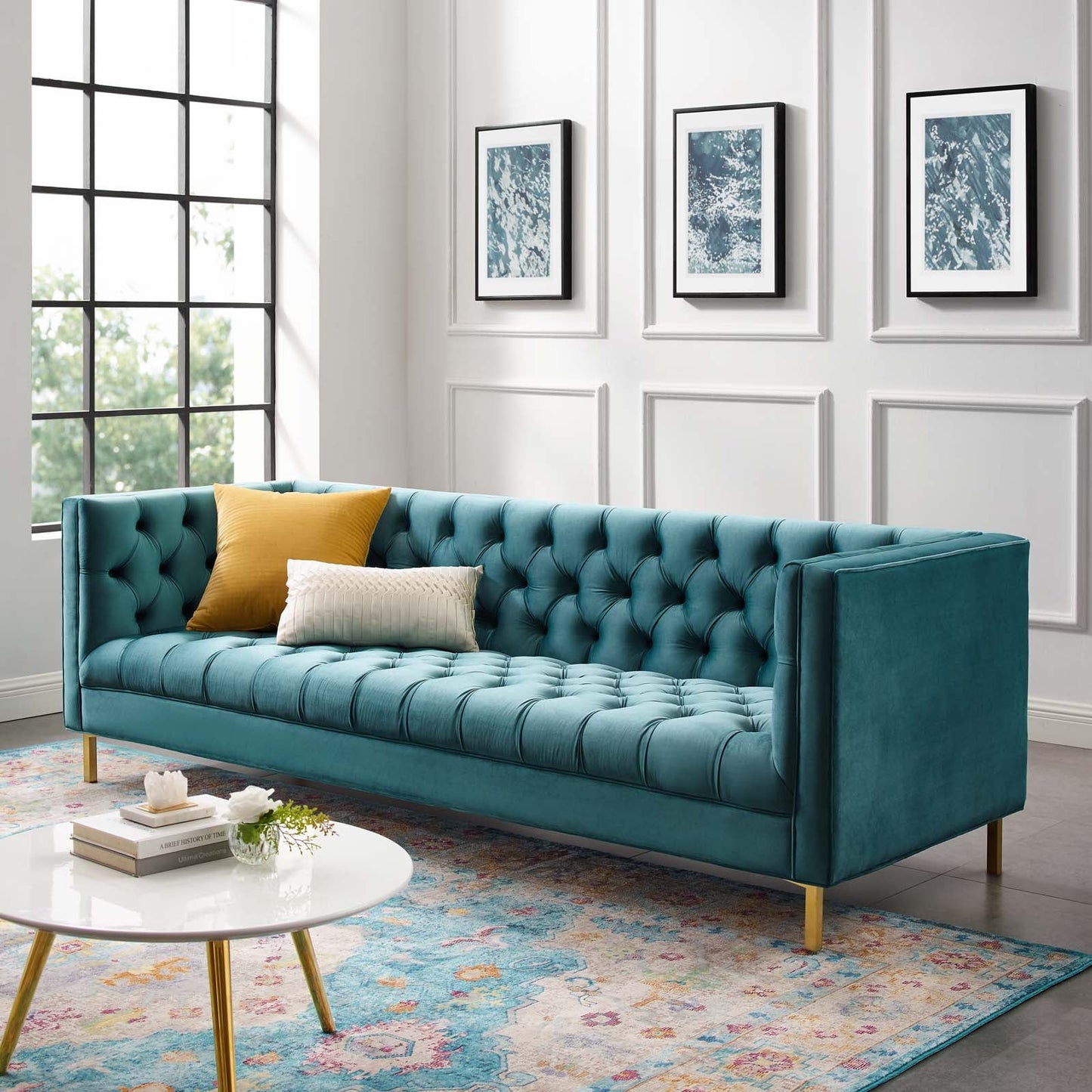 Modway Delight Tufted Button Performance Velvet Sofa | sofas | 