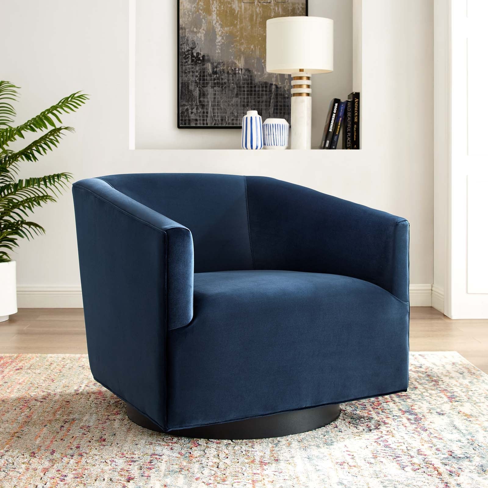 Modway Twist Accent Lounge Performance Velvet Swivel Chair | Lounge Chairs | Modishstore-2