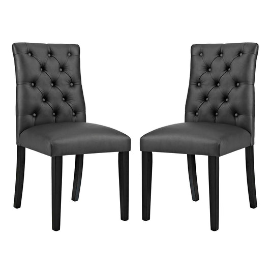 Modway Duchess Dining Chair Vinyl Set of 2 | Dining Chairs