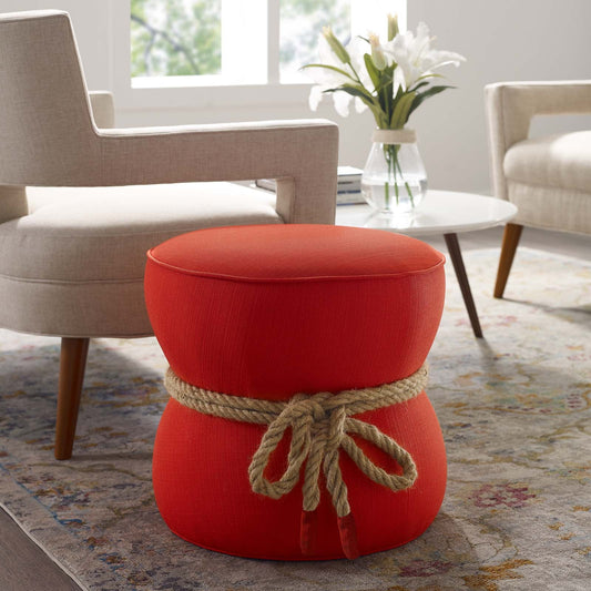 Modway Beat Nautical Rope Upholstered Fabric Ottoman | Ottomans