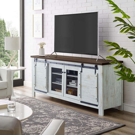 Modway Bennington 70" Rustic Sliding Door Buffet Table Sideboard | Sideboards