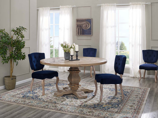 Modway Column 59" Round Pine Wood Dining Table | Dining Tables