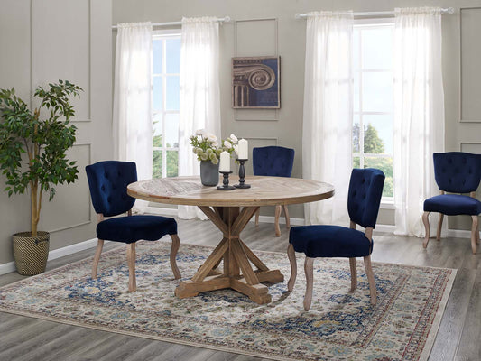 Modway Stitch 59" Round Pine Wood Dining Table | Dining Tables | Modishstore