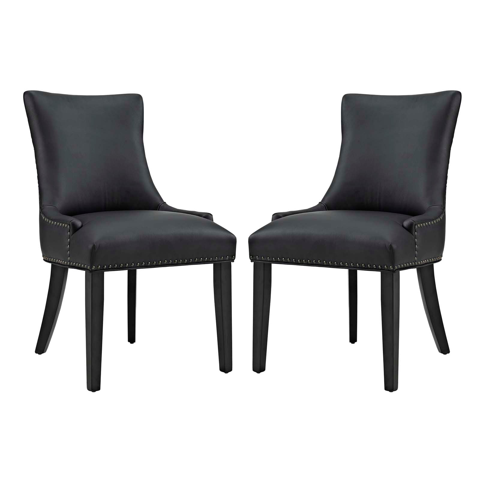 Modway Marquis Dining Chair Faux Leather Set of 2 | Dining Chairs | Modishstore