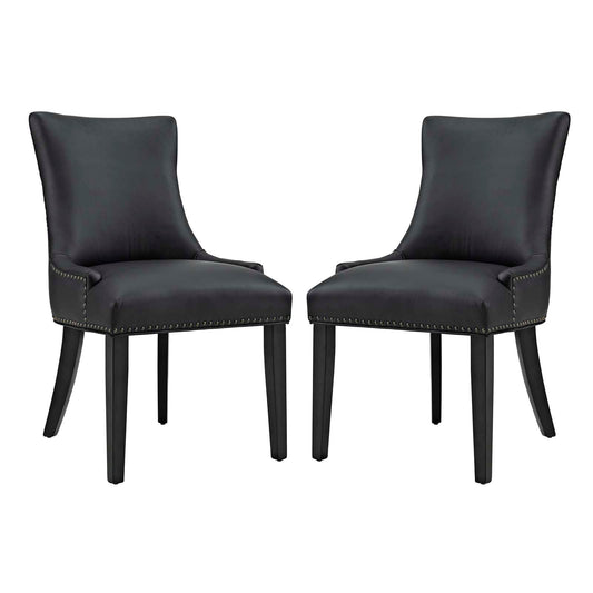 Modway Marquis Dining Chair Faux Leather Set of 2 | Dining Chairs | Modishstore
