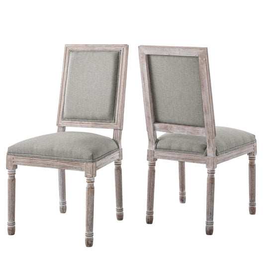 Modway Court Dining Side Chair Upholstered Fabric Set of 2 | Dining Chairs | 