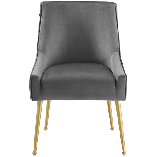 Modway Discern Pleated Back Upholstered Performance Velvet Dining Chair | Dining Chairs | 