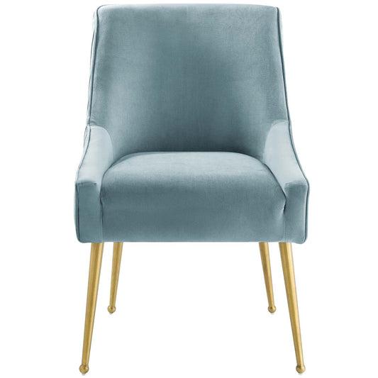 Modway Discern Pleated Back Upholstered Performance Velvet Dining Chair | Dining Chairs | 