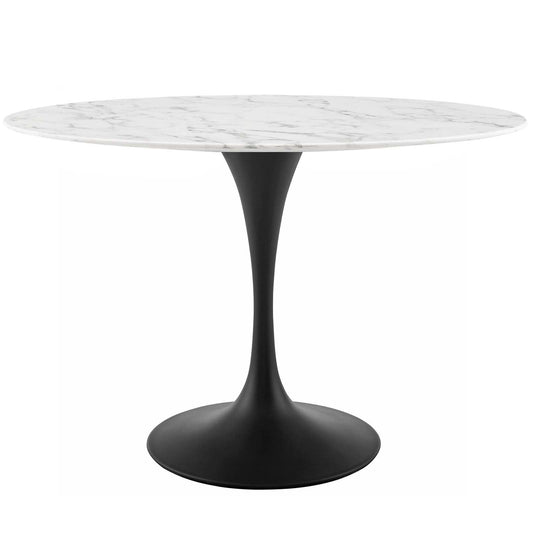 Modway Lippa 48" Oval Artificial Marble Dining Table | Dining Tables | Modishstore