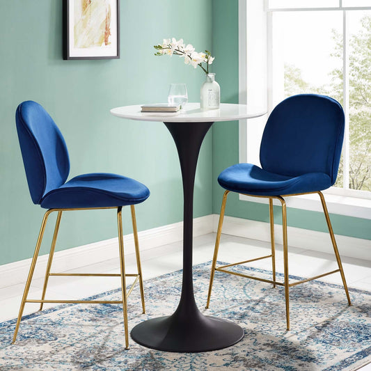 Modway Lippa 28" Round Wood Bar Table | Bar Table | Modishstore