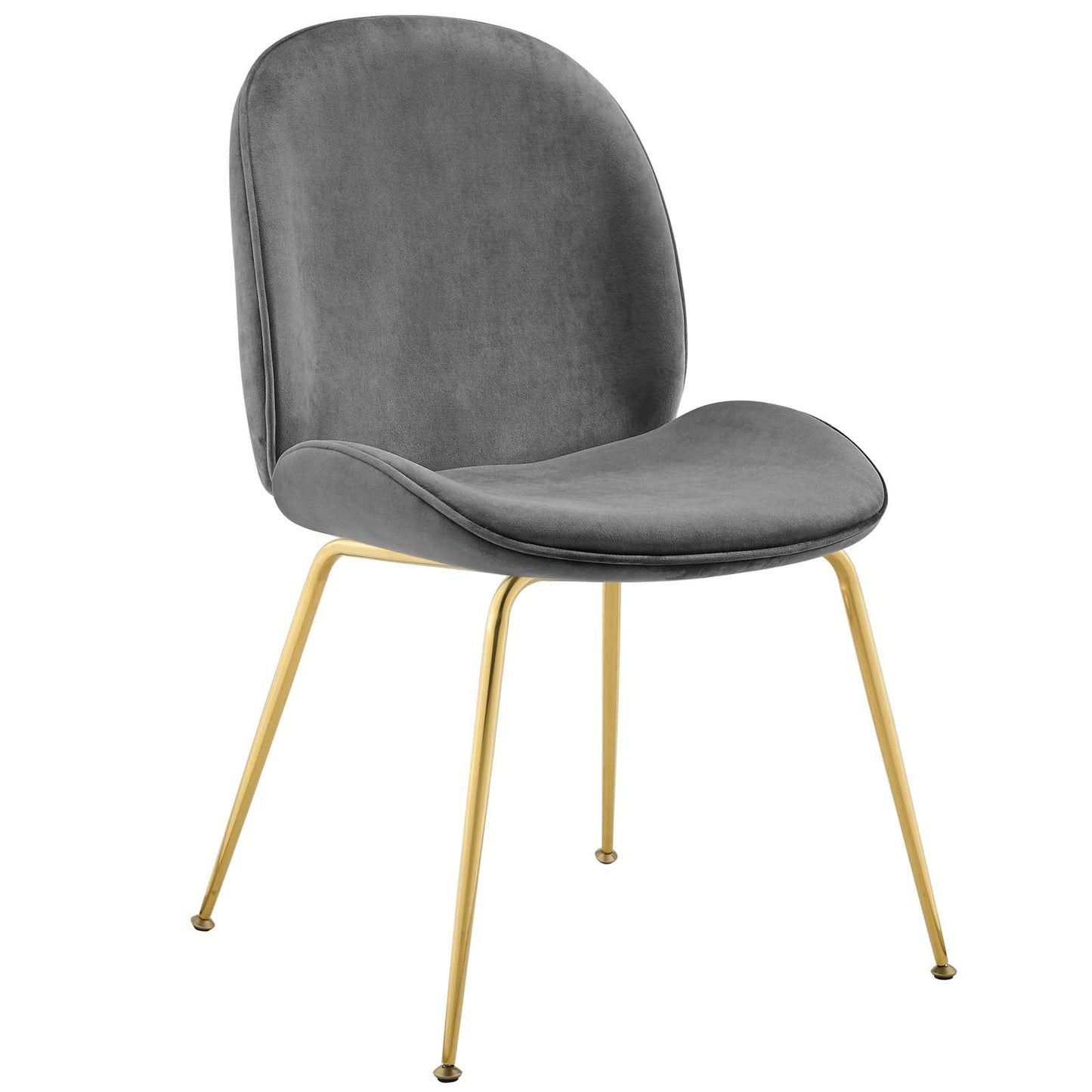 Modway Scoop Gold Stainless Steel Leg Performance Velvet Dining Chair | Dining Chairs | Modishstore-6