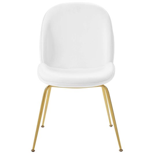 Modway Scoop Gold Stainless Steel Leg Performance Velvet Dining Chair | Dining Chairs | Modishstore-2