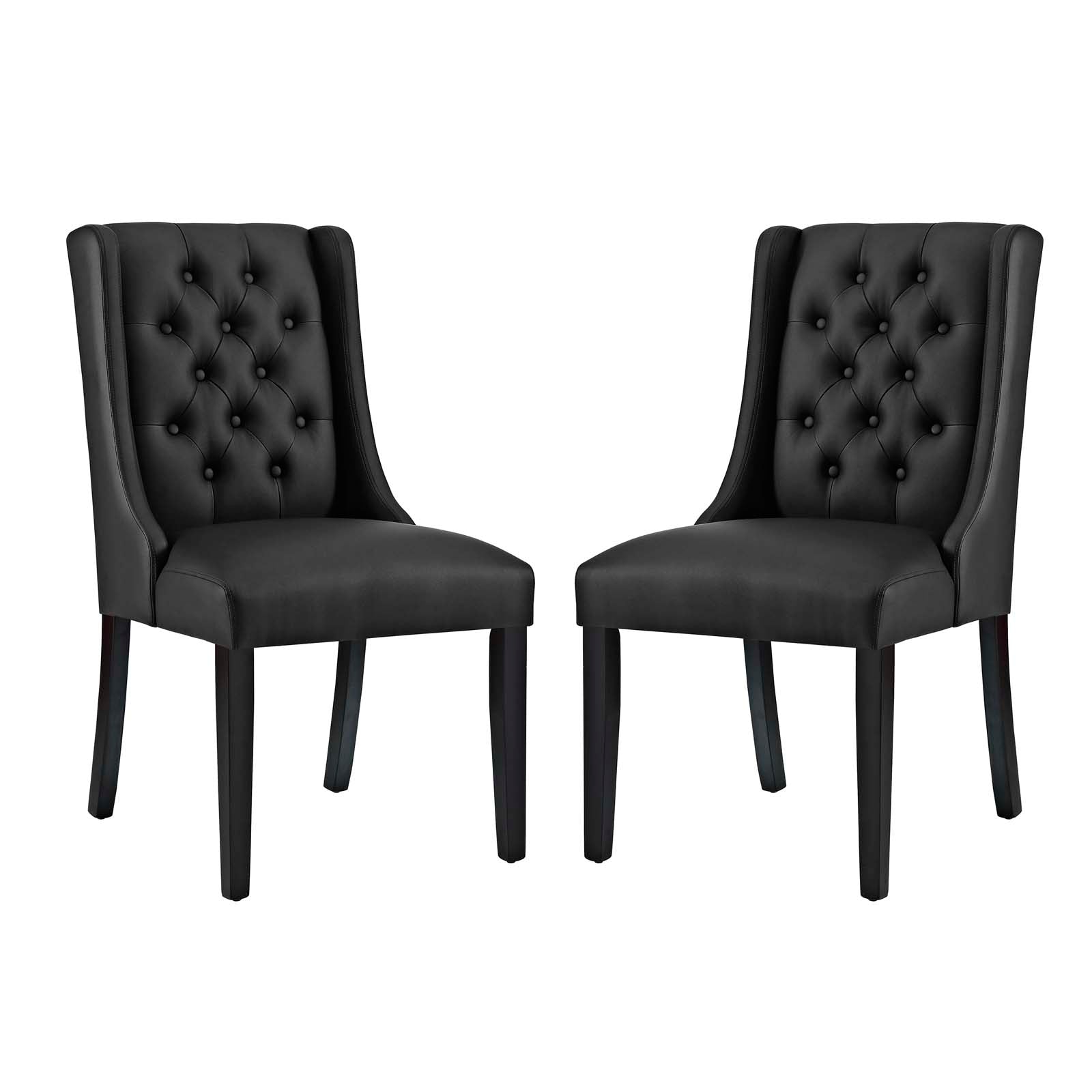 Modway Baronet Dining Chair Vinyl Set of 2 | Dining Chairs