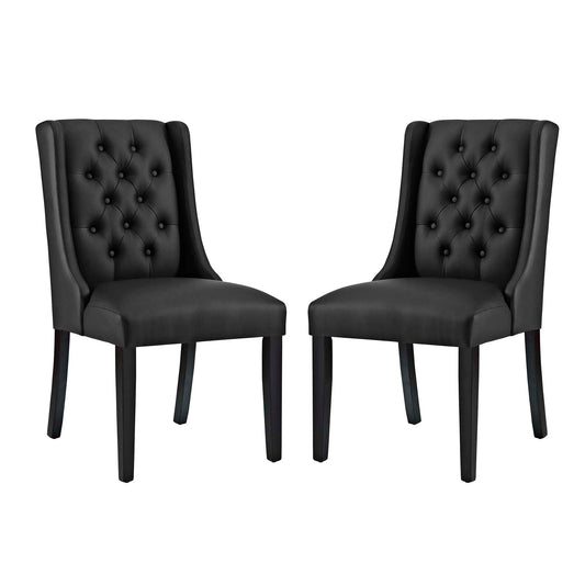 Modway Baronet Dining Chair Vinyl Set of 2 | Dining Chairs