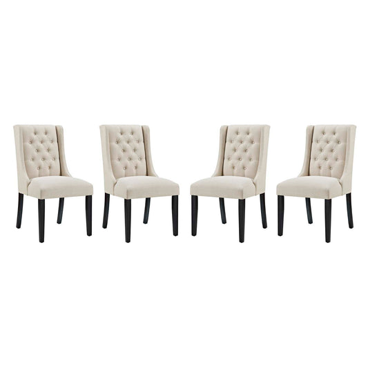 Modway Baronet Dining Chair Fabric Set of 4 | Dining Chairs | 
