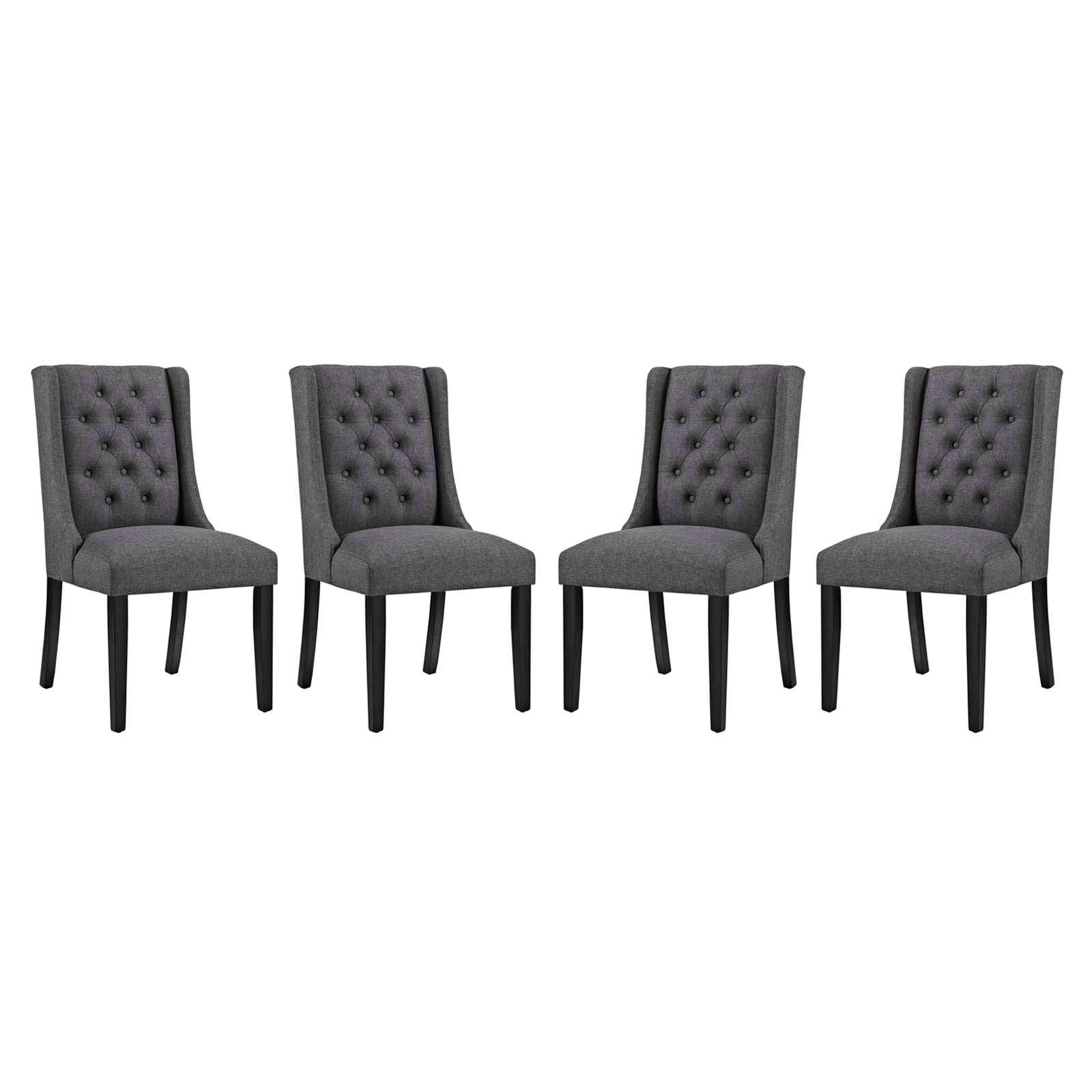 Modway Baronet Dining Chair Fabric Set of 4 | Dining Chairs | 
