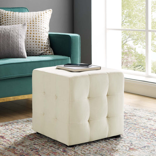 Modway Contour Tufted Cube Performance Velvet Ottoman | Ottomans | 