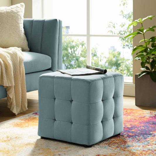 Modway Contour Tufted Cube Performance Velvet Ottoman | Ottomans | 