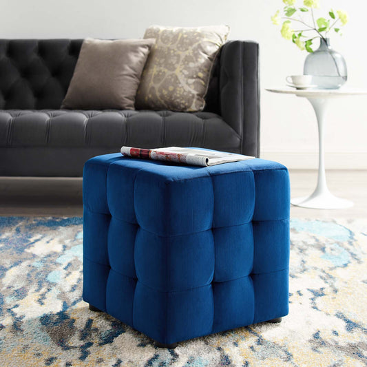 Modway Contour Tufted Cube Performance Velvet Ottoman | Ottomans | 