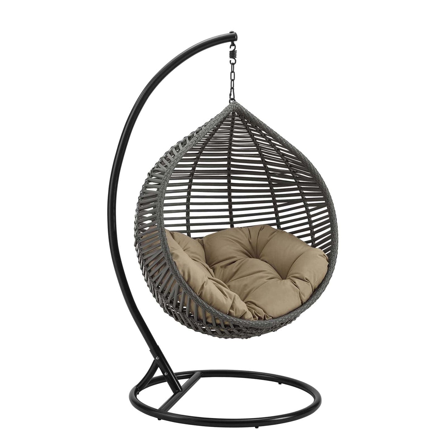 Modway Garner Teardrop Outdoor Patio Swing Chair | Outdoor Porch Swings | 