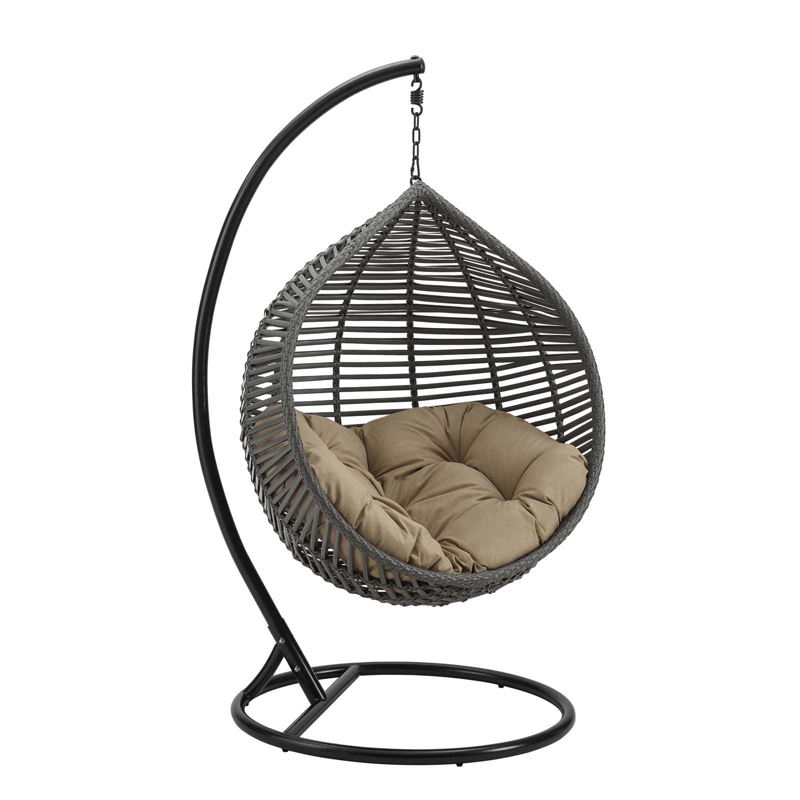 Modway Garner Teardrop Outdoor Patio Swing Chair | Outdoor Porch Swings | 