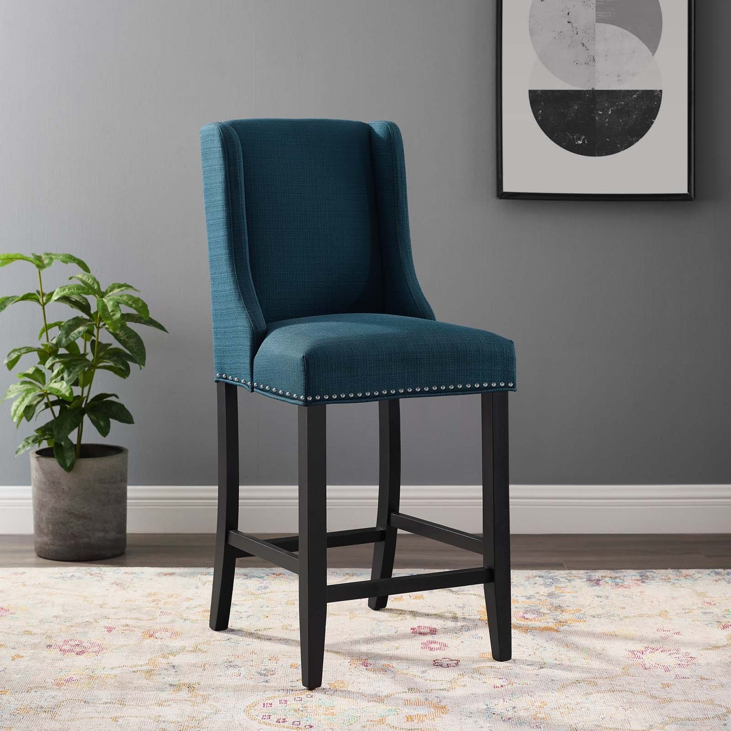 Modway Baron Upholstered Fabric Counter Stool | Counter Stools