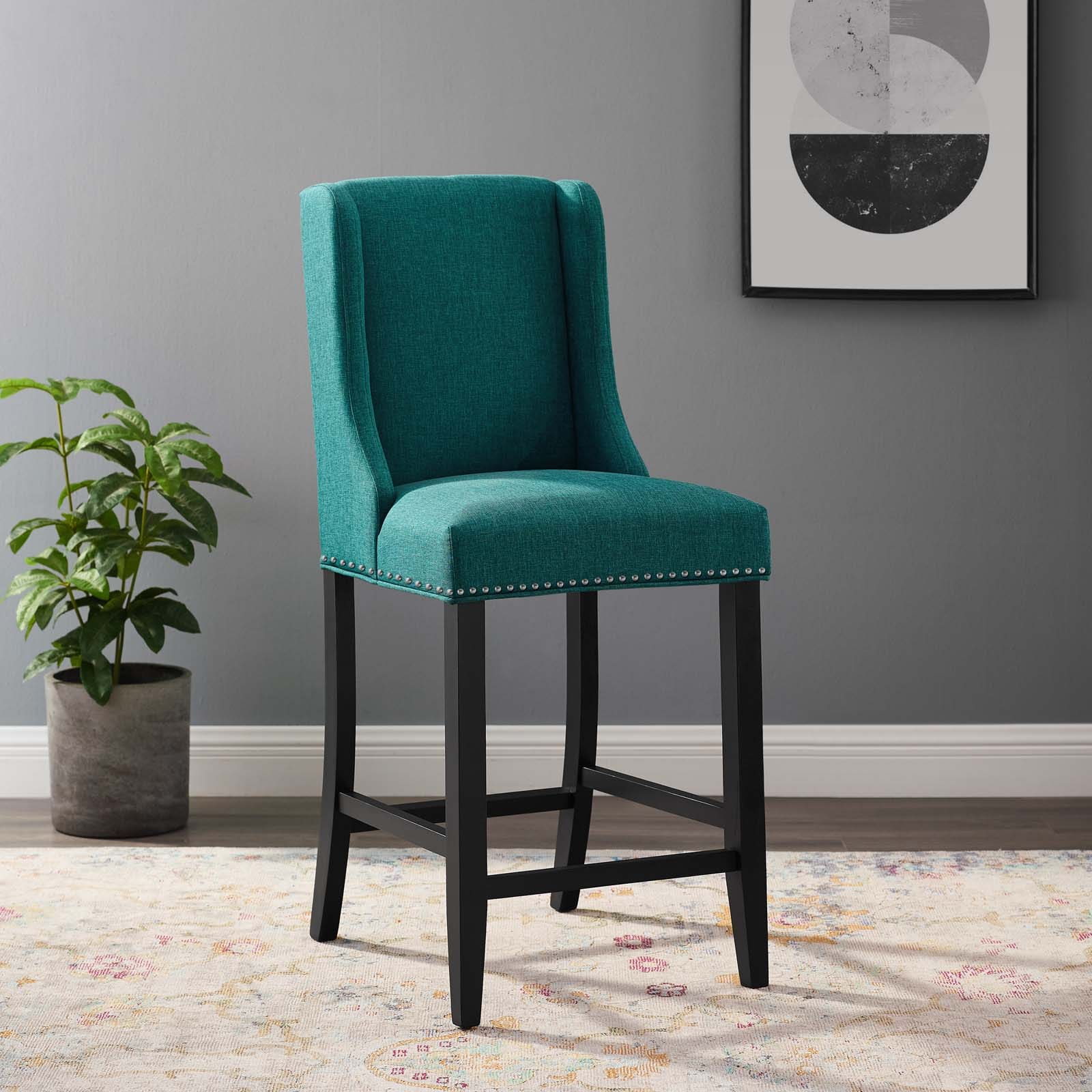 Modway Baron Upholstered Fabric Counter Stool | Counter Stools | 